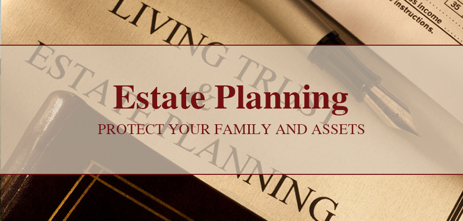 living trust & estate planning document with a pen on it with the letters over it reading Estate Planning